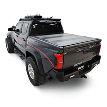 Load image into Gallery viewer, Westin 2024 Toyota Tacoma 2WD/4WD 5ft. Bed Hard Tri-Fold Tonneau Cover - Black - Side View