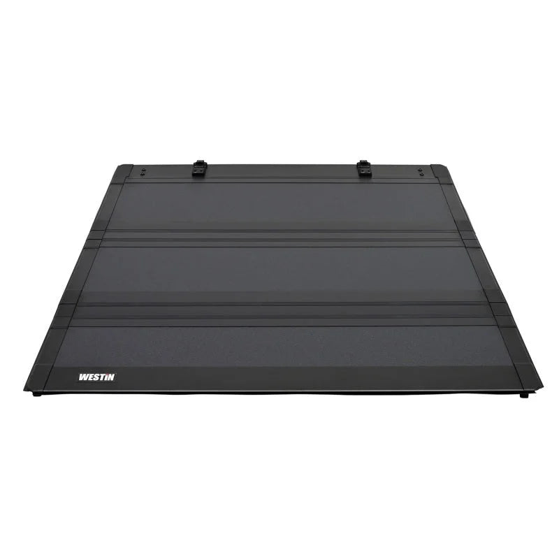 Westin 2024 Toyota Tacoma 2WD/4WD 5ft. Bed Hard Tri-Fold Tonneau Cover - Black - Back View