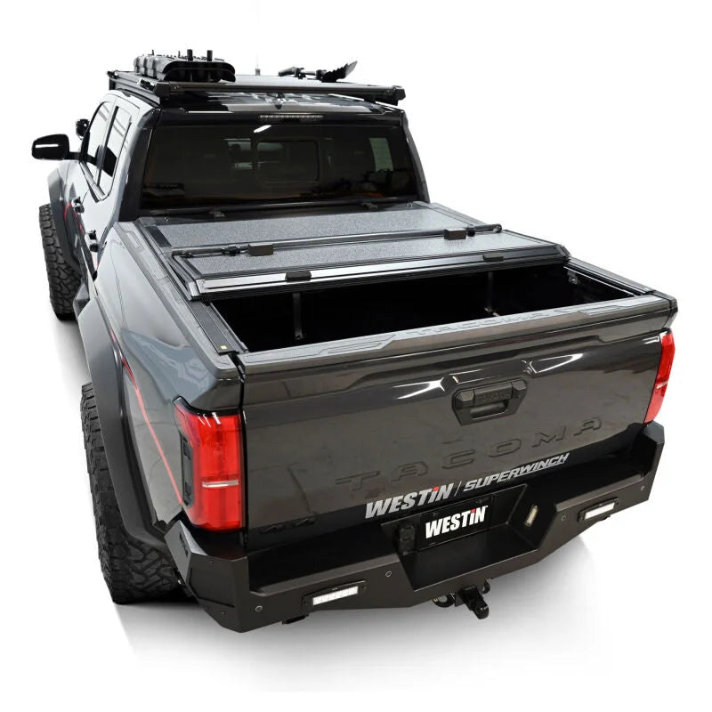 Westin 2024 Toyota Tacoma 2WD/4WD 5ft. Bed Hard Tri-Fold Tonneau Cover - Black - Additional View 12