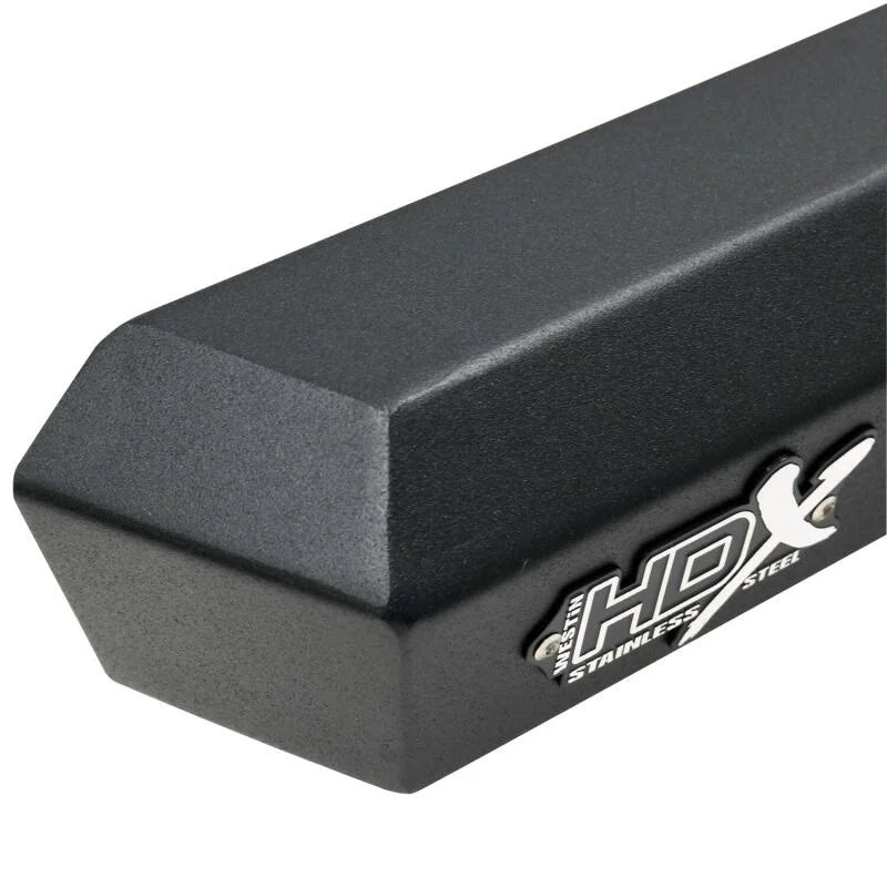 Westin 2024 Toyota Tacoma Double Cab HDX Stainless Drop Nerf Step Bars - Textured Black - Side View