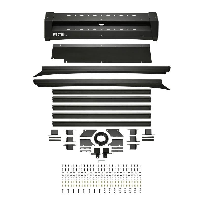 Westin 2024 Toyota Tacoma Double Cab Mesa Roof Rack - Textured Black - Installation View
