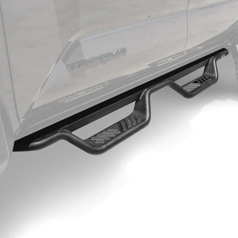 Westin 2024 Toyota Tacoma Outlaw Drop Nerf Step Bars - Textured Black - Side View