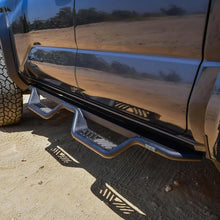 Load image into Gallery viewer, Westin 2024 Toyota Tacoma Outlaw Drop Nerf Step Bars - Textured Black - Installation View