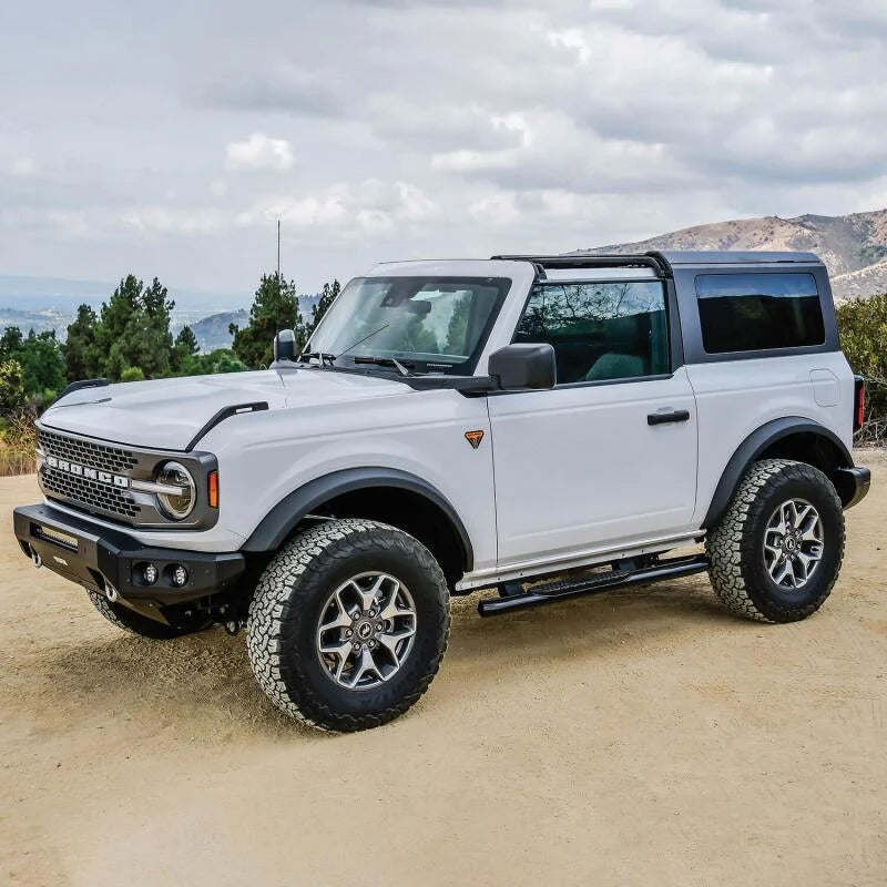 Westin 21-22 Ford Bronco (2-Door) PRO TRAXX 4 Oval Nerf Step Bars - Textured Black - Side View