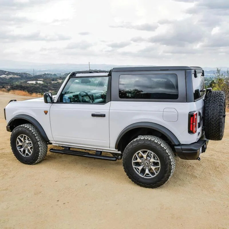 Westin 21-22 Ford Bronco (2-Door) PRO TRAXX 4 Oval Nerf Step Bars - Textured Black - Installation View