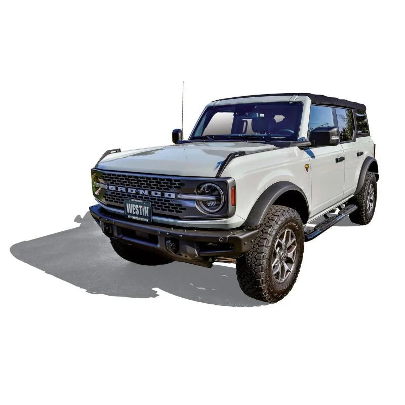 Westin 21-22 Ford Bronco (4-Door) PRO TRAXX 4 Oval Nerf Step Bars - Textured Black - Side View