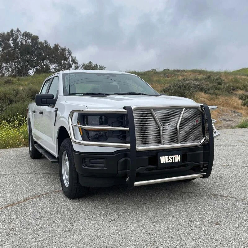 Westin 21-22 Ford F-150 (Excl. Raptor/Platinum) HDX Grille Guard - SS - Installation View