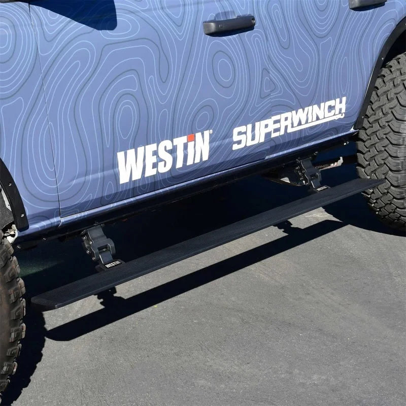 Westin 21-23 Ford Bronco 4dr (Excl. Bronco Sport) Pro-e Running Boards - Tex. Blk - Side View