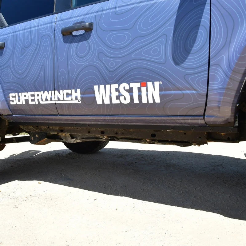 Westin 21-23 Ford Bronco 4dr (Excl. Sport) XTS Pinch Weld Covers - Tex. Blk - Back View