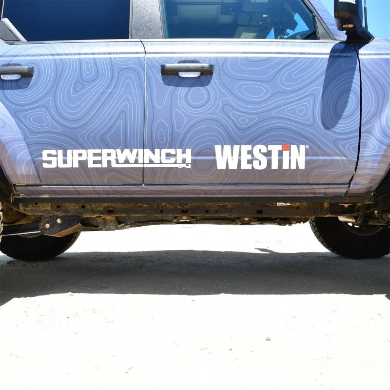 Westin 21-23 Ford Bronco 4dr (Excl. Sport) XTS Pinch Weld Covers - Tex. Blk - Installation View