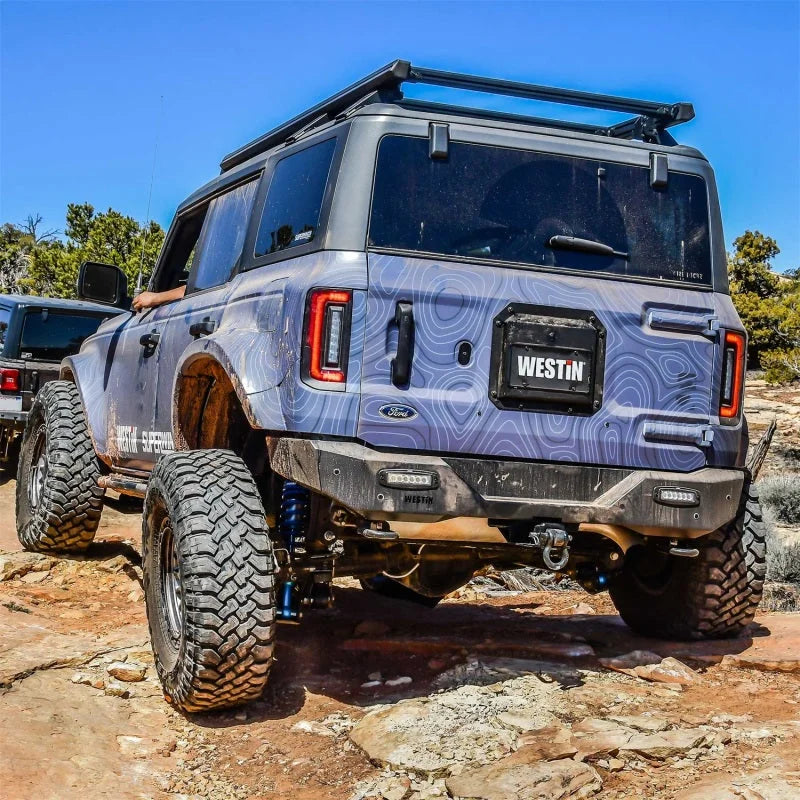 Westin 21-23 Ford Bronco (Excl. Bronco Sport) Pro-Series Rear Bumper - Textured Black - Side View