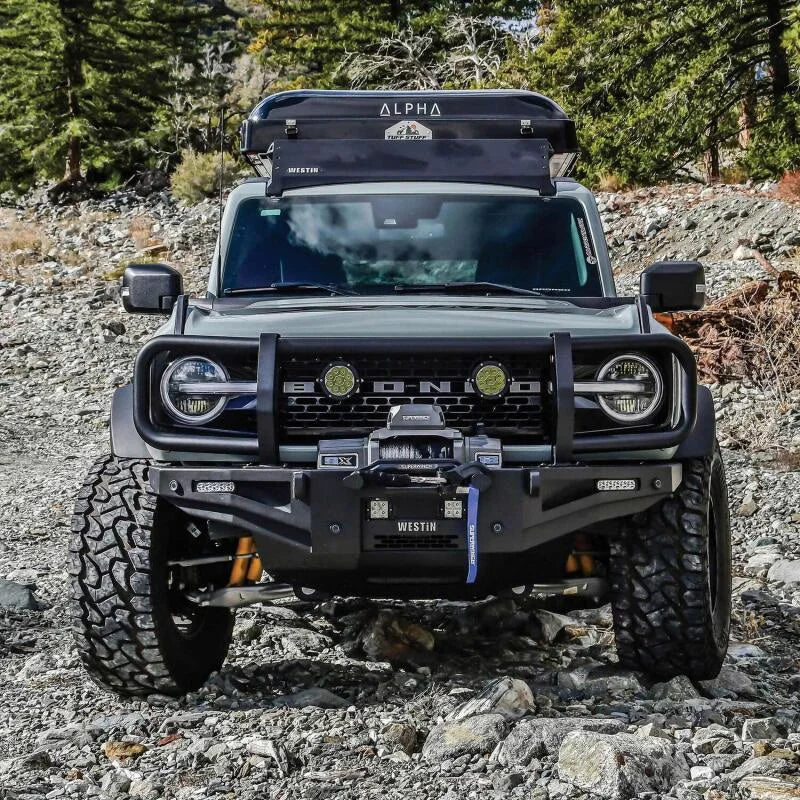 Westin 21-23 Ford Bronco (Excl. Bronco Sport) w/ XTS Front Bumper Brush Guard - Textured Black - Additional View 6