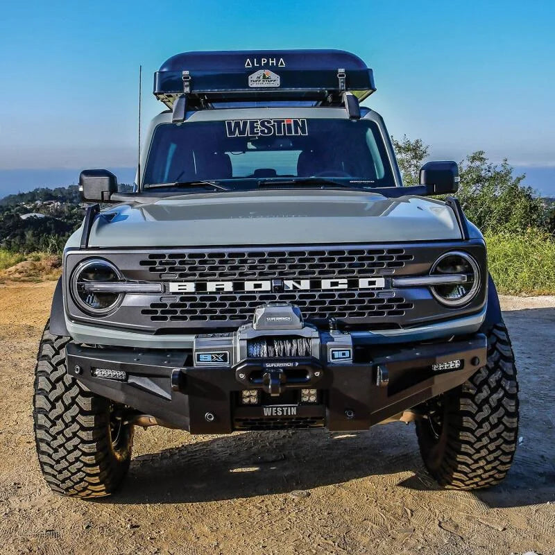 Westin 21-23 Ford Bronco(w/sensors excl. Bronco Sport) XTS Bumper - Textured Black - Side View