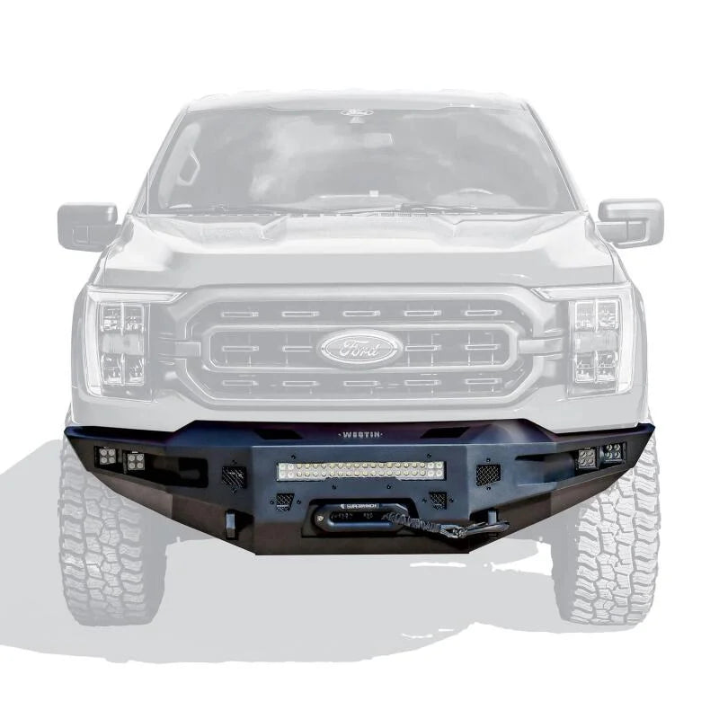 Westin 21-23 Ford F-150 (Excl. 2022+ Lightning EV) Pro-Series Front Bumper - Tex. Blk - Side View