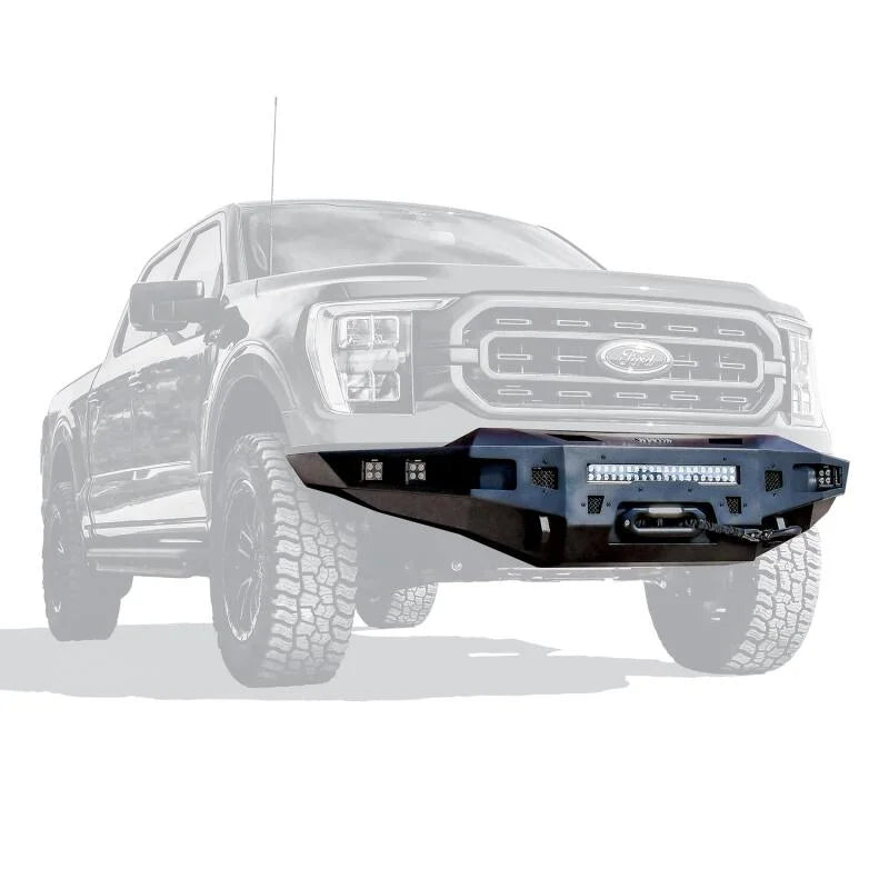 Westin 21-23 Ford F-150 (Excl. 2022+ Lightning EV) Pro-Series Front Bumper - Tex. Blk - Installation View