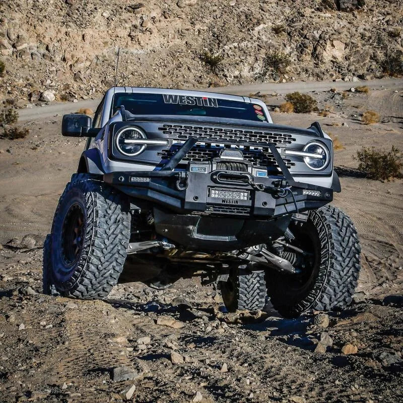Westin 21-25 Ford Bronco (Excl. Sport) XTS Angular Bull Bar - Tex. Blk - Installation View