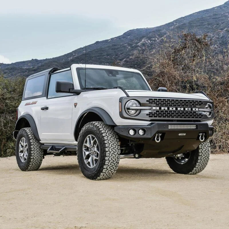 Westin 21-25 Ford Bronco Pro-Mod Front Bumper - Textured Black - Installation View