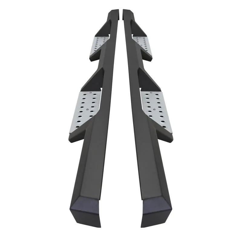 Westin 22-23 Toyota Tundra CrewMax HDX Stainless Drop Nerf Step Bars - Tex. Blk - Back View