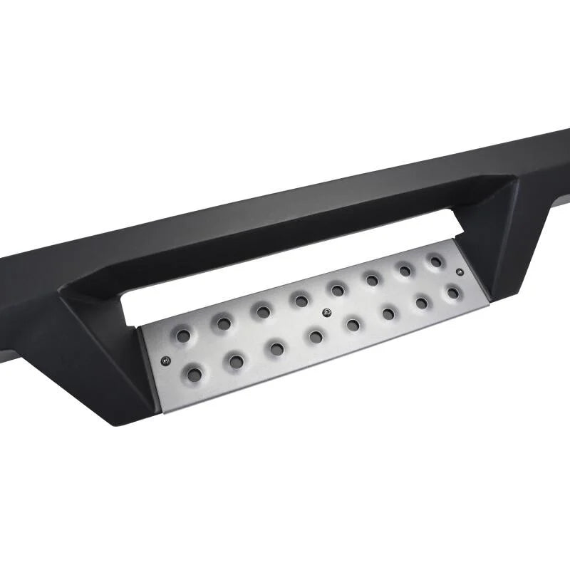 Westin 22-23 Toyota Tundra Double Cab HDX Stainless Drop Nerf Step Bars - Tex. Blk - Installation View