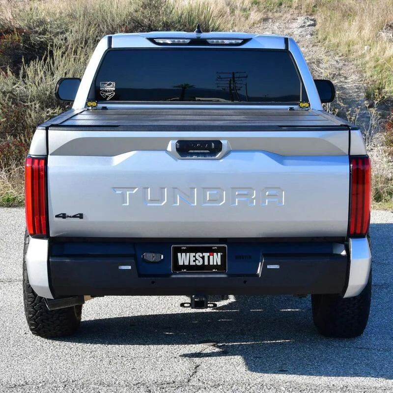 Westin 22-24 Toyota Tundra Pro-Series Rear Bumper - Textured Black - Back View
