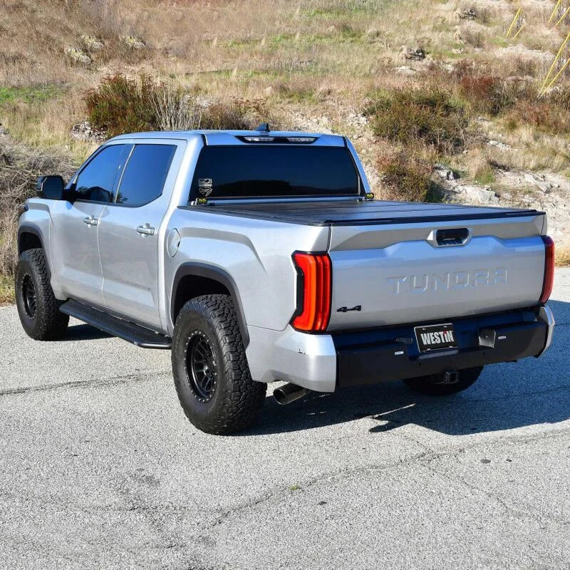 Westin 22-24 Toyota Tundra Pro-Series Rear Bumper - Textured Black - Installation View