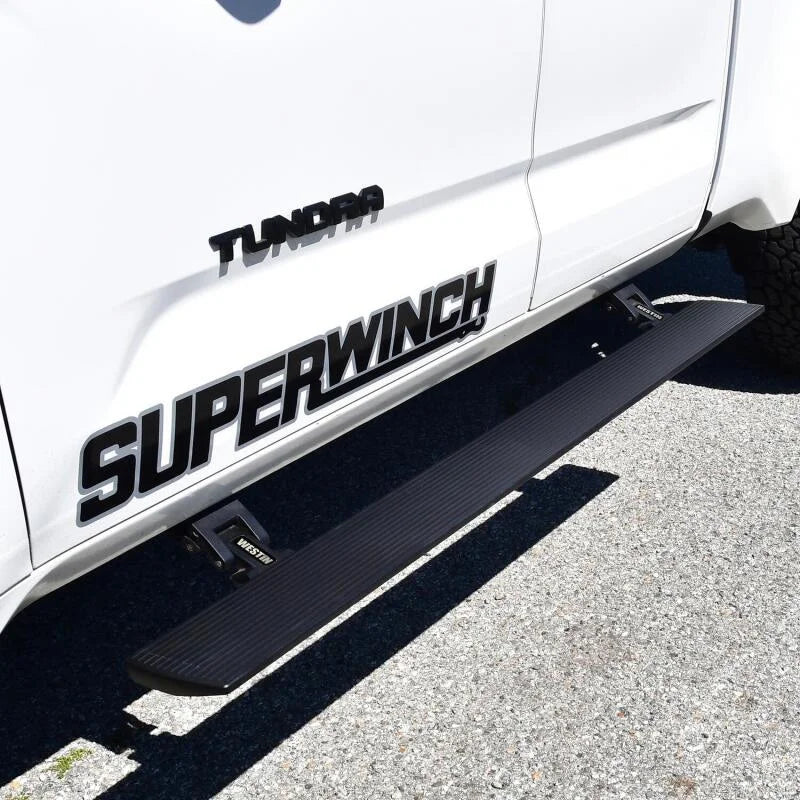 Westin 22-25 Toyota Tundra Double Cab Pro-e Running Boards - Tex. Blk - Back View