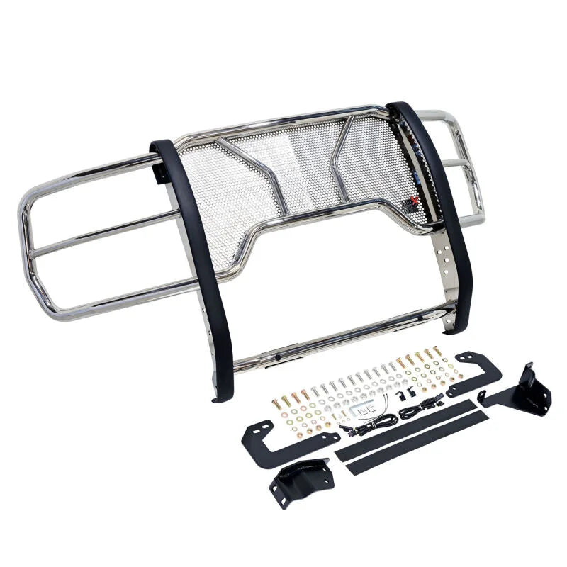 Westin 23-24 F250/350 HDX 1 Piece Grille Guard Polished Stainless Steel - Side View