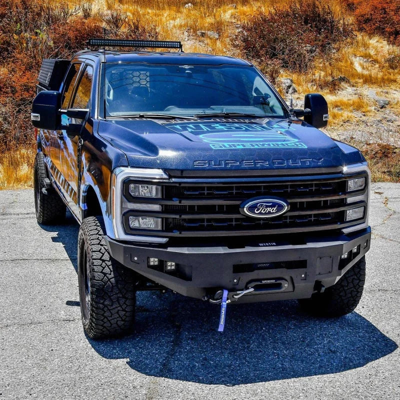 Westin 23-24 Ford F250/350 Pro-Series Front Bumper - Textured Black - Side View