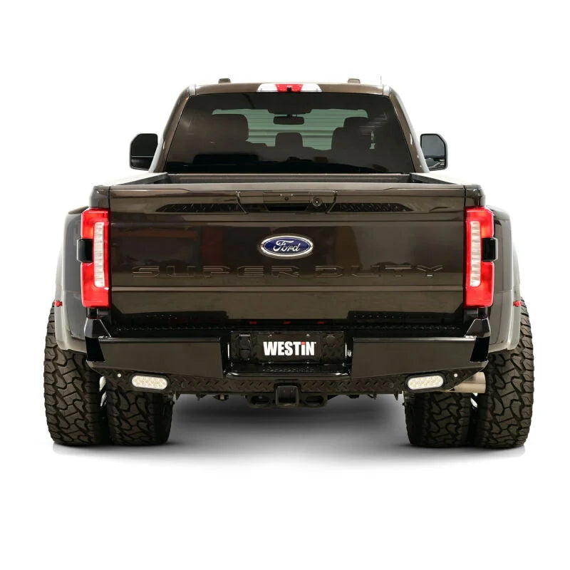 Westin 23-25 Ford F-250/350/450/550/600 HDX Bandit Rear Bumper - Black - Installation View