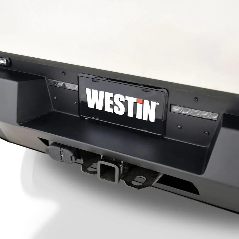 Westin 24-25 Tesla Cybertruck Pro-Series Rear Bumper - Texured Black - Installation View