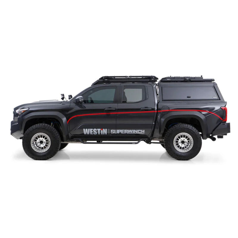 Westin 24-26 Toyota Tacoma DC Outlaw Drop Running Boards - Tex. Blk - Back View
