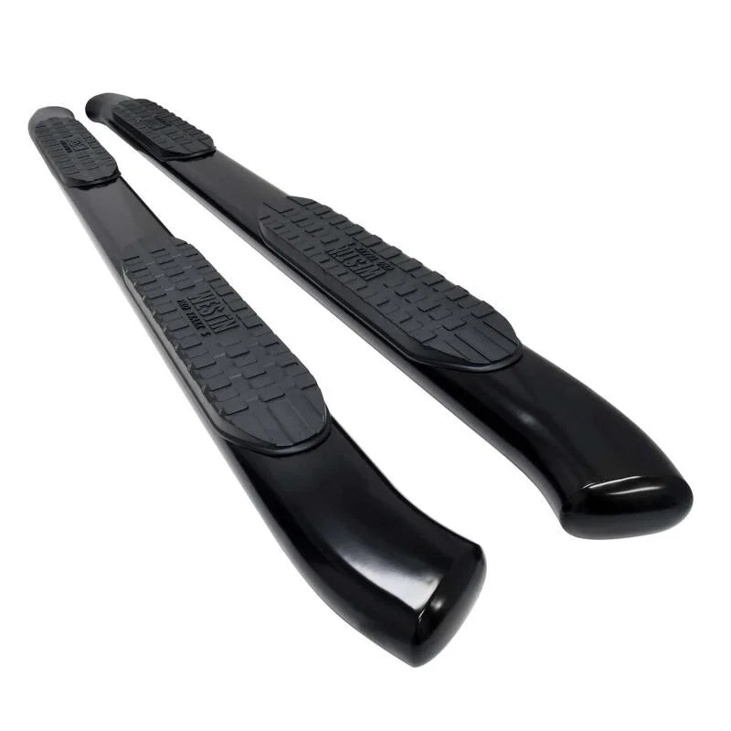 Westin 24-26 Toyota Tacoma Double Cab PRO TRAXX 5 Oval Nerf Step Bars - Black - Side View