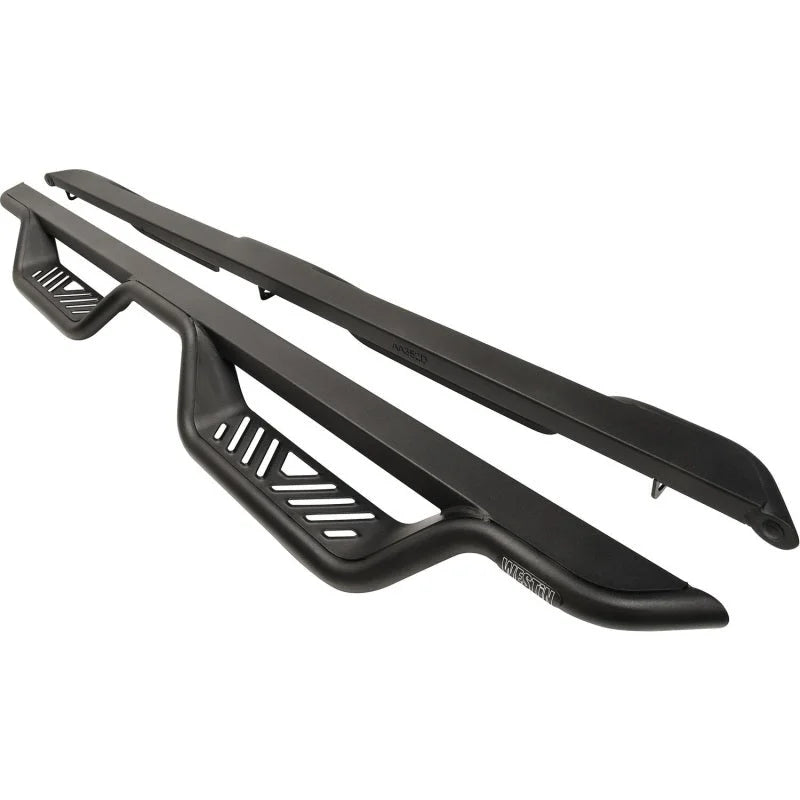 Westin 99-13 Chevrolet Silverado 1500 (Ext. Cab) Outlaw Drop Nerf Step Bars - Textured Black - Additional View 9