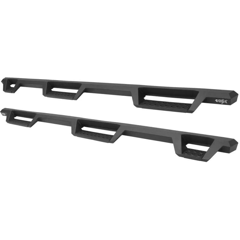 Westin 99-16 Ford F-250/350/450/550 CC (6.75ft Bed) HDX Drop Whl to Whl Nerf Step Bars - Text Blk - Additional View 6