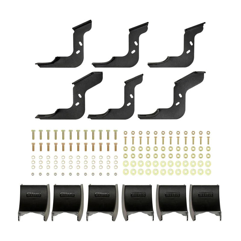 Westin AT6 Running Boards - Black fits 2007-2021 Toyota Tundra DOUBLE CAB - Back View