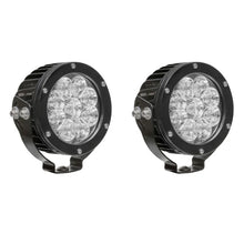 Load image into Gallery viewer, Westin Axis LED Auxiliary Light 4.75 inch Round Flood w/3W Osram (Set of 2) - Black - Side View