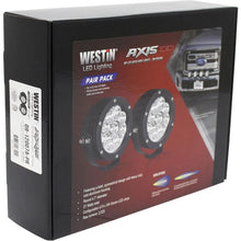 Load image into Gallery viewer, Westin Axis LED Auxiliary Light 4.75 inch Round Spot w/3W Osram (Set of 2) - Black - Installation View