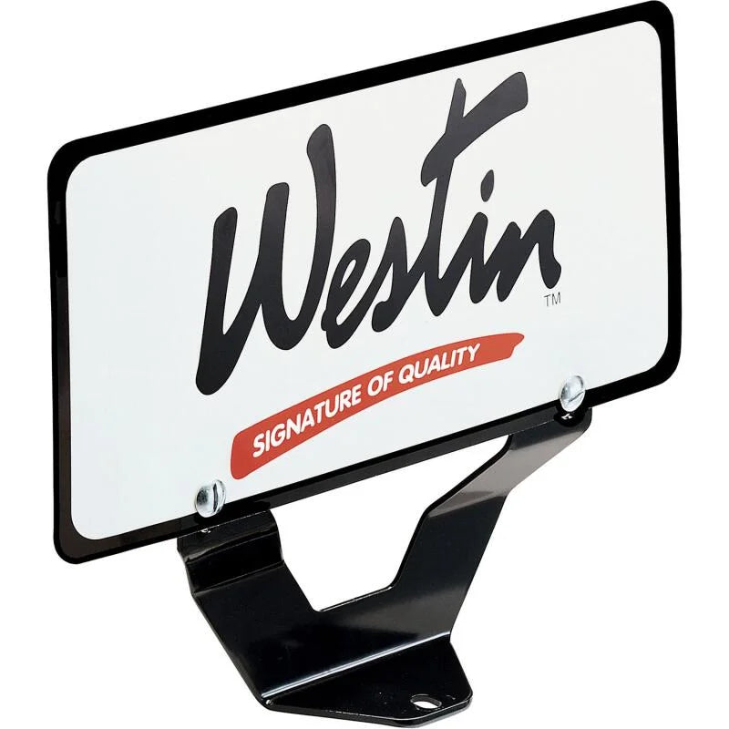 Westin Bull Bar License Plate Relocator - Black - Side View