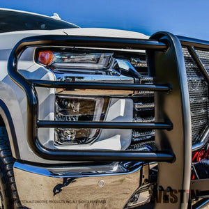 Westin Chevrolet Silverado 2500/3500 20-21 HDX Winch Mount Grille Guard - Side View