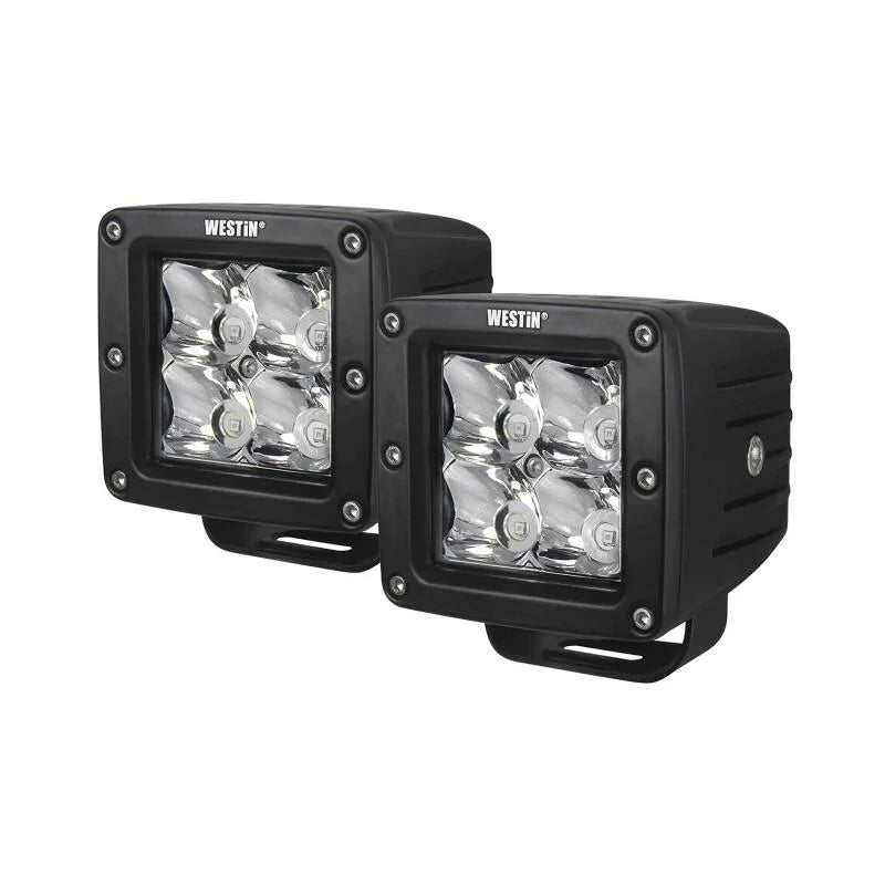 Westin Compact LED -4 5W Cree 3 inch x 3 inch (Set of 2) - Black - Side View