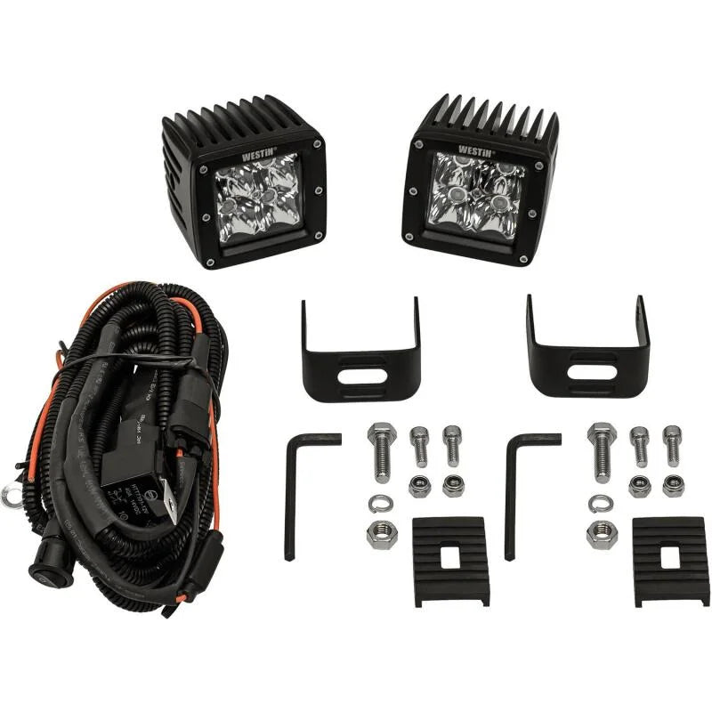 Westin Compact LED -4 5W Cree 3 inch x 3 inch (Set of 2) - Black - Additional View 5