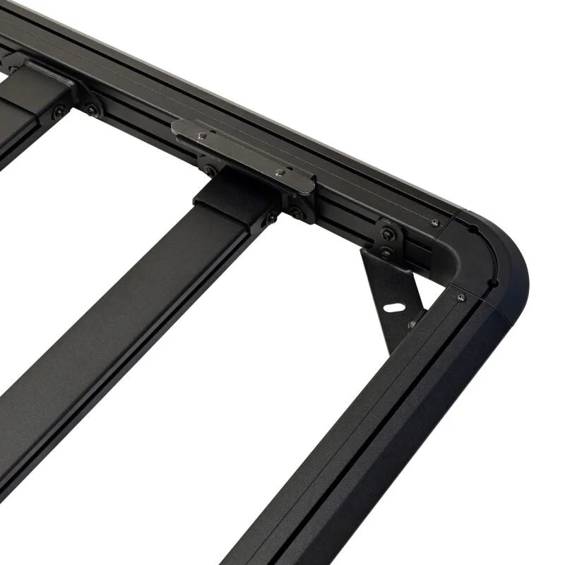 Westin EXP Roof Rack for Full Size EXP Truck Cap (RACK ONLY - NO CAP) 50x58in. - Tex. Blk - Back View