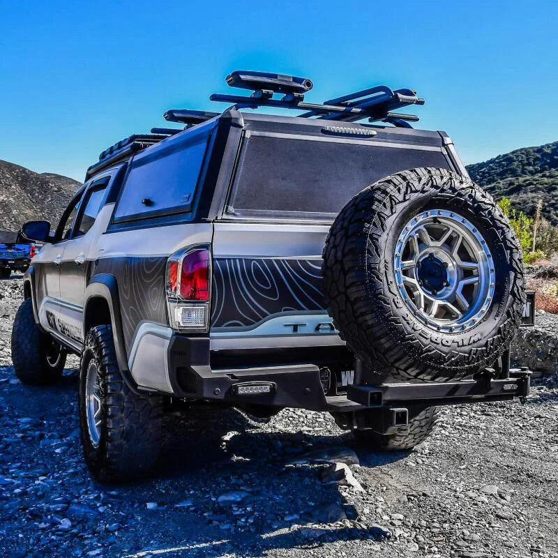 Westin EXP Truck Cap COMPLETE KIT A + BS (16-23 Toyota Tacoma 5.2ft. Bed) - Installation View