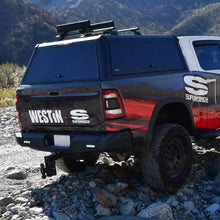 Load image into Gallery viewer, Westin EXP Truck Cap COMPLETE KIT A + BS (19-25 RAM 1500 5.7ft. Bed Excl. Classic) - Black - Back View