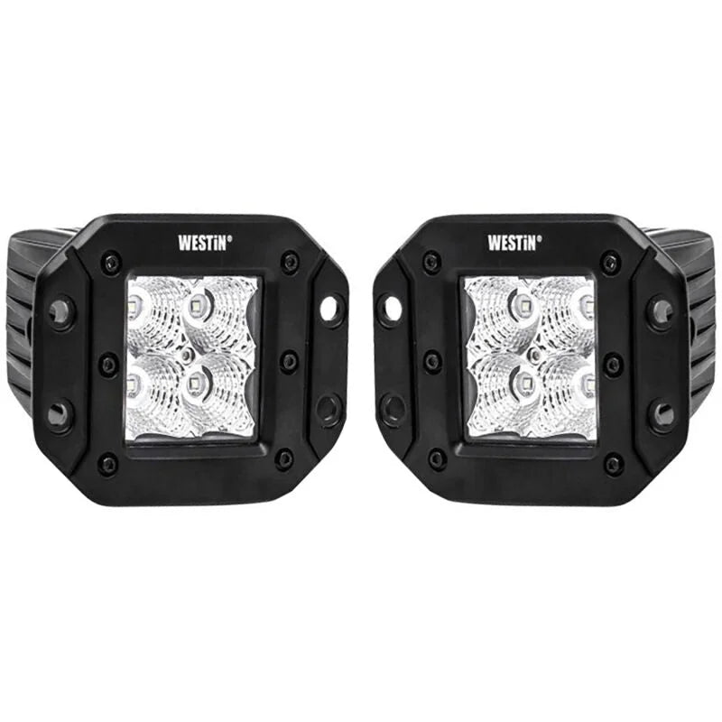 Westin FM4Q 3W Osram w/mounting hardware and pigtail connectors (set of 2) - Black - Main Product View