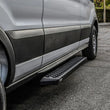 Load image into Gallery viewer, Westin Ford Transit Van 150/250/350 (Single 54in Pass Door) Grate Steps Running Boards - Tex. Blk - Installation View