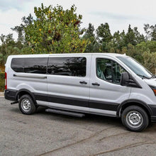 Load image into Gallery viewer, Westin Ford Transit Van 150/250/350 (Single 54in Pass Door) Grate Steps Running Boards - Tex. Blk - Additional View 6