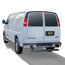 Load image into Gallery viewer, Westin Ford Transit Van 150/250/350 (Single 54in. Pass Door) Grate Steps Running Boards - Tex. Blk - Installation View