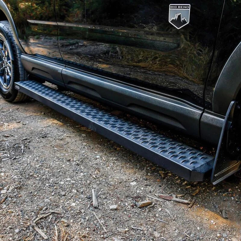 Westin Grate Steps Running Boards 68 in - Textured Black - Side View
