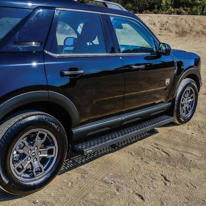 Westin Grate Steps Running Boards 68 in - Textured Black - Back View